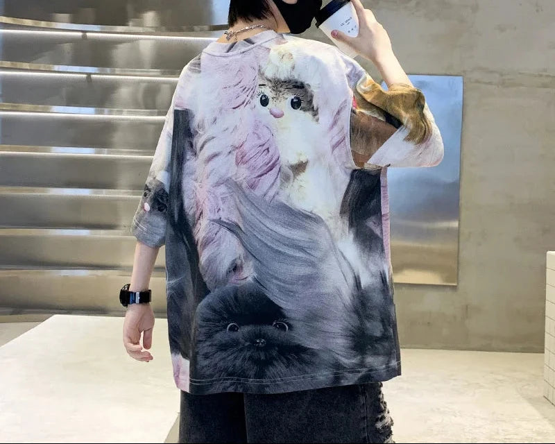T-shirt for Boys Short Sleeve Tie Dye Print
