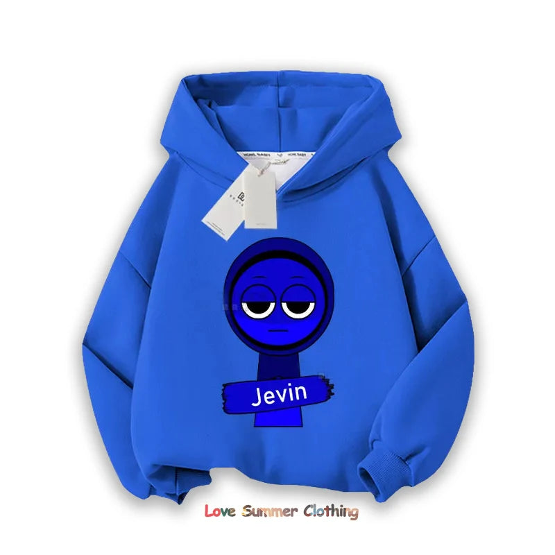 Sprunki Thick Hoodie Sweatshirt Boys