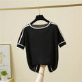 Elegant Woman Clothes Striped Fashion Tee Shirt Femme