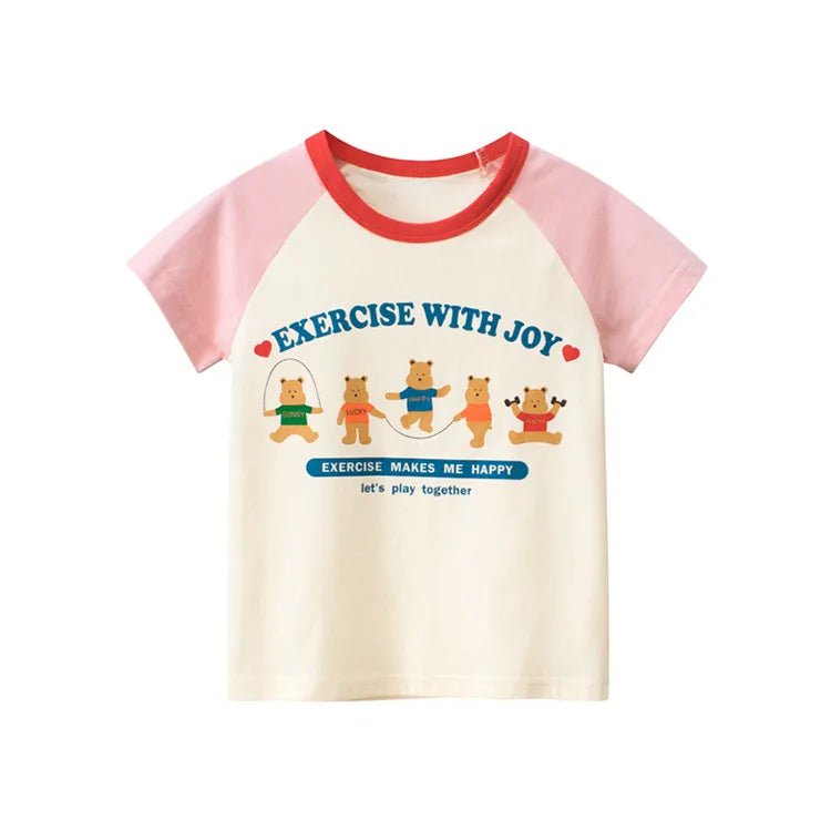 T-shirts Printed Little Girl Top Children Toddler Girl Clothes