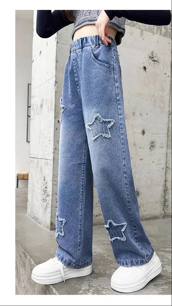 Teen Girls Casual Denim Pants
