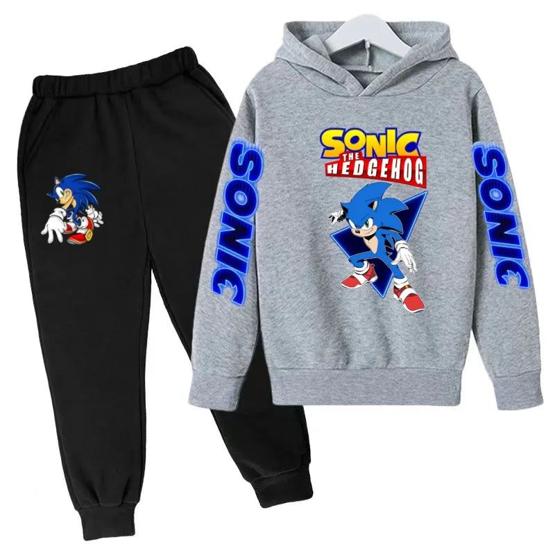 2 PCS Sweatshirt Top Coat+Pants Two-piece set Hoodie Boys