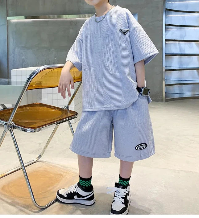 2 PCS  Boys Sweatshirt + Pants Children