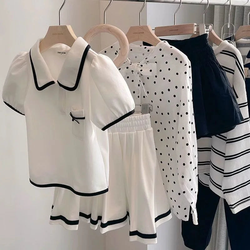 T-Shirt Suits Kids Short Sleeves 2Pcs
