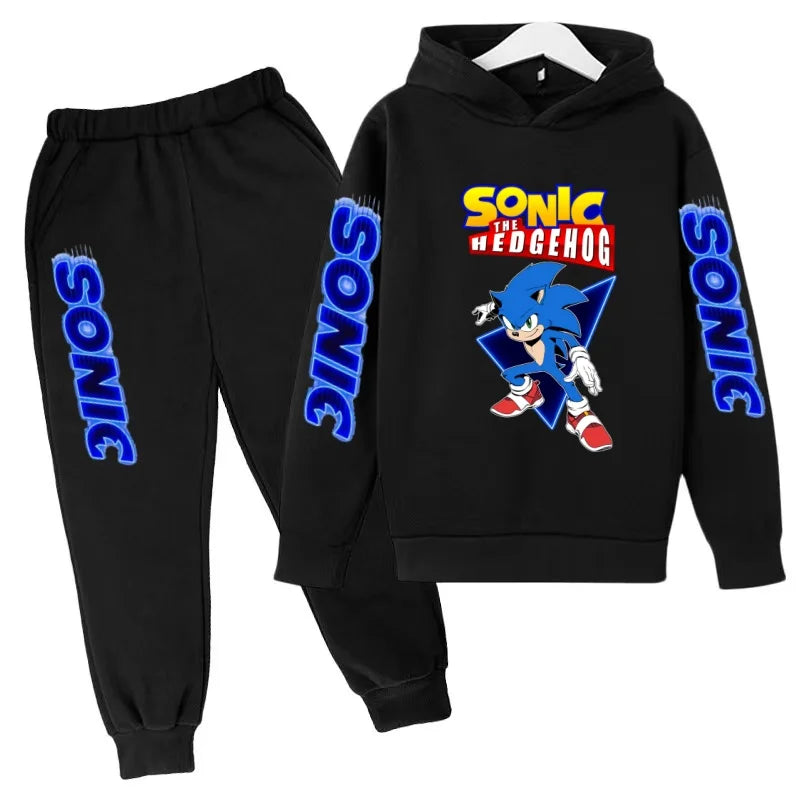 2 PCS Sweatshirt Top Coat+Pants Two-piece set Hoodie Boys