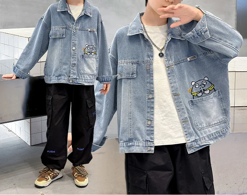 Kids Denim Jacket Boys Jeans