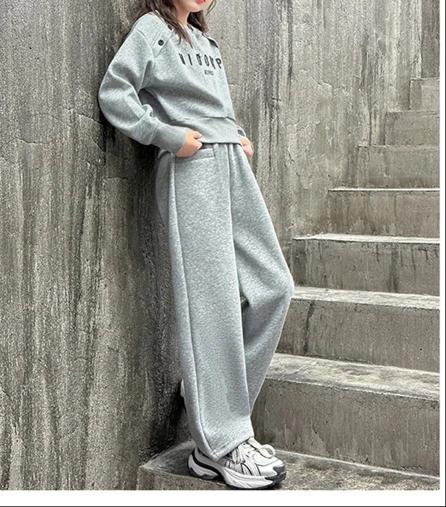 Autumn Spring Children Clothes Suits Kids Long Sleeve Sweatshirt+Loose Pant 2Pcs