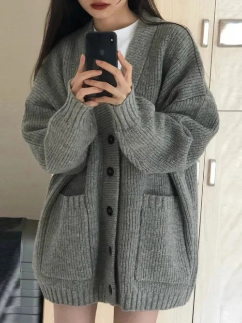 Autumn Winter Women Cardigan Sweater Coats Fashion Female