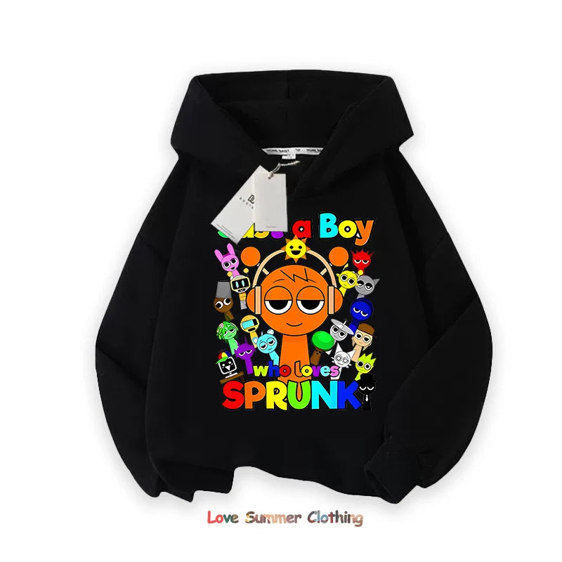 Sprunki Thick Hoodie Sweatshirt Boys