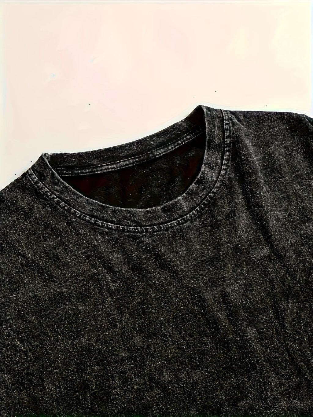 Vintage Washed Print Pattern Retro Round Neck T-Shirt Casual Outdoor Use 100% Cotton Breathable Comfortable