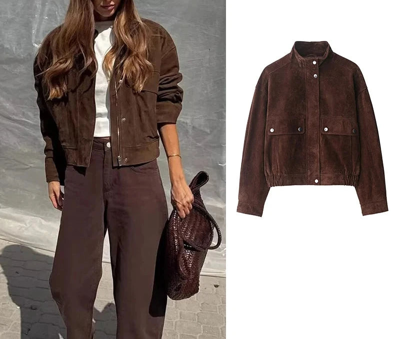 Women's Autumn JacketsNew Fashion Big Pocket Elegant