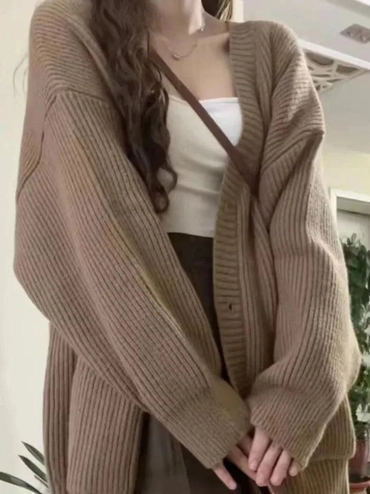 Autumn Winter Women Cardigan Sweater Coats Fashion Female