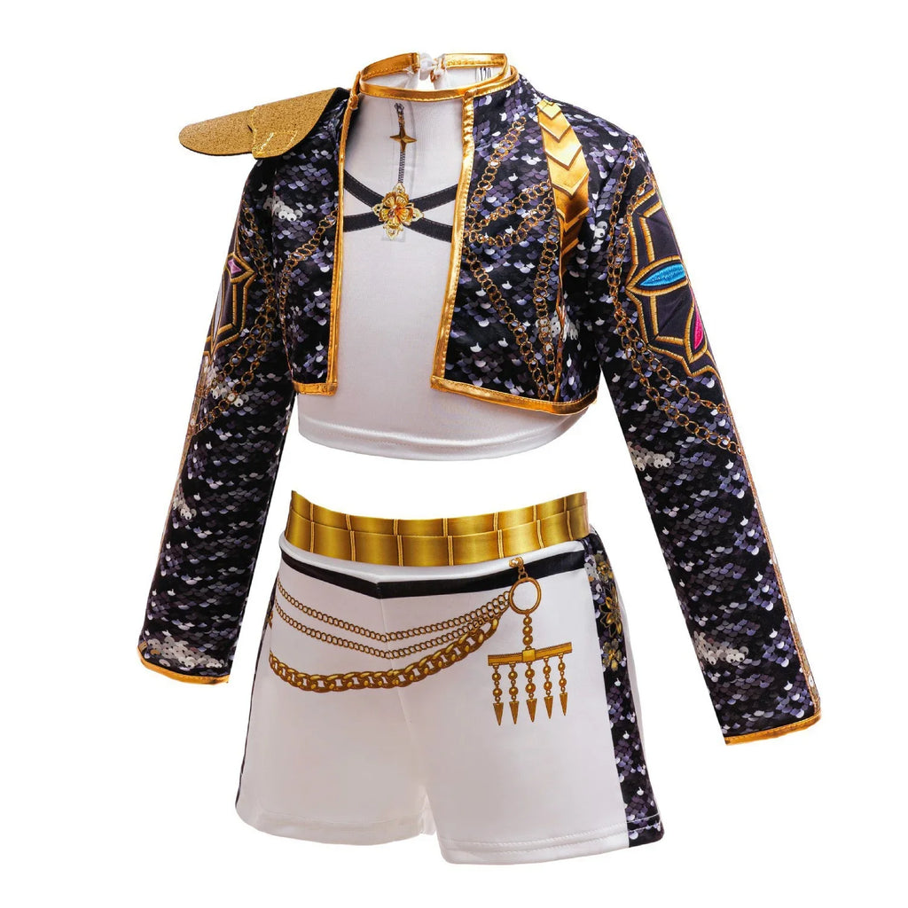 Girls Hip Hop Dance Outfit Set Multi Styles Crop Top Jacket