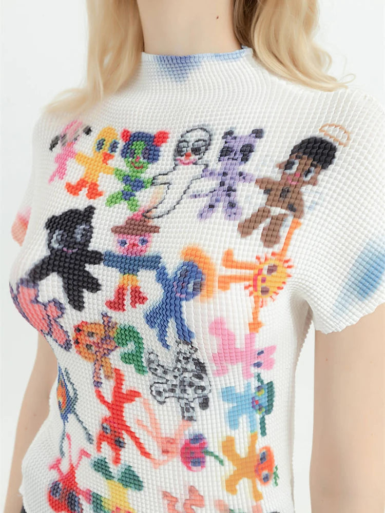 T-shirt  Graphic Print Short Sleeve Tee Top Clothes Fashion Vintage