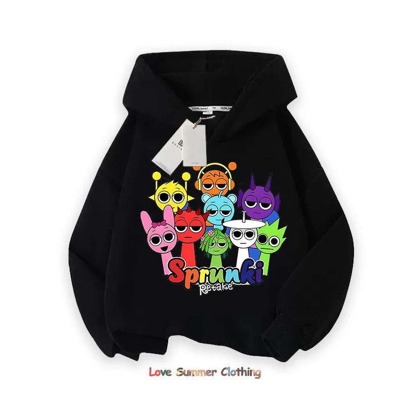 Sprunki Thick Hoodie Sweatshirt Boys