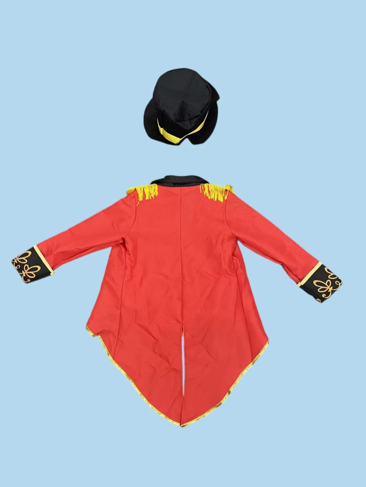 Boys showman costume set with coat, vest and top hat, kids outfit for Halloween party role‑play.