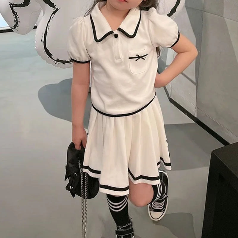 T-Shirt Suits Kids Short Sleeves 2Pcs