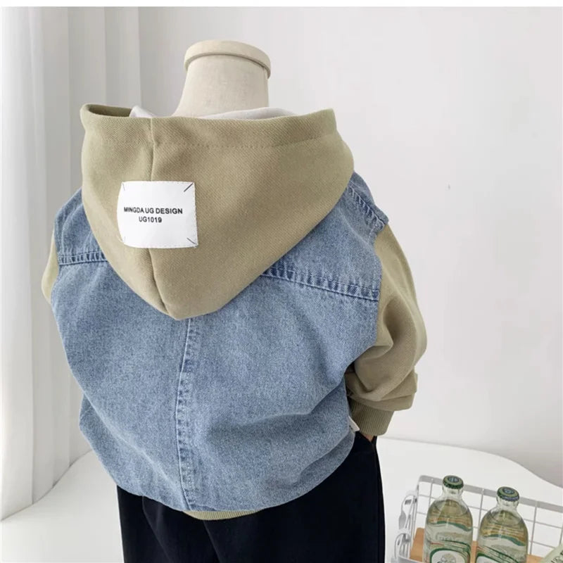Boys Jeans Jackets Children Clothes Kids Casual Zipper