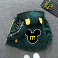 Hooded Jacket Fashion Solid Letter Print Outerwear for 1-6 Years Kids Children Windbreaker Coat