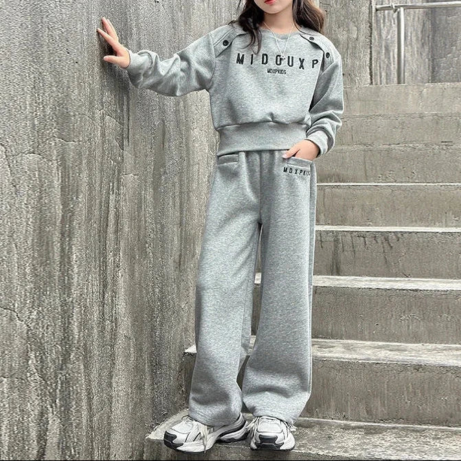 Autumn Spring Children Clothes Suits Kids Long Sleeve Sweatshirt+Loose Pant 2Pcs