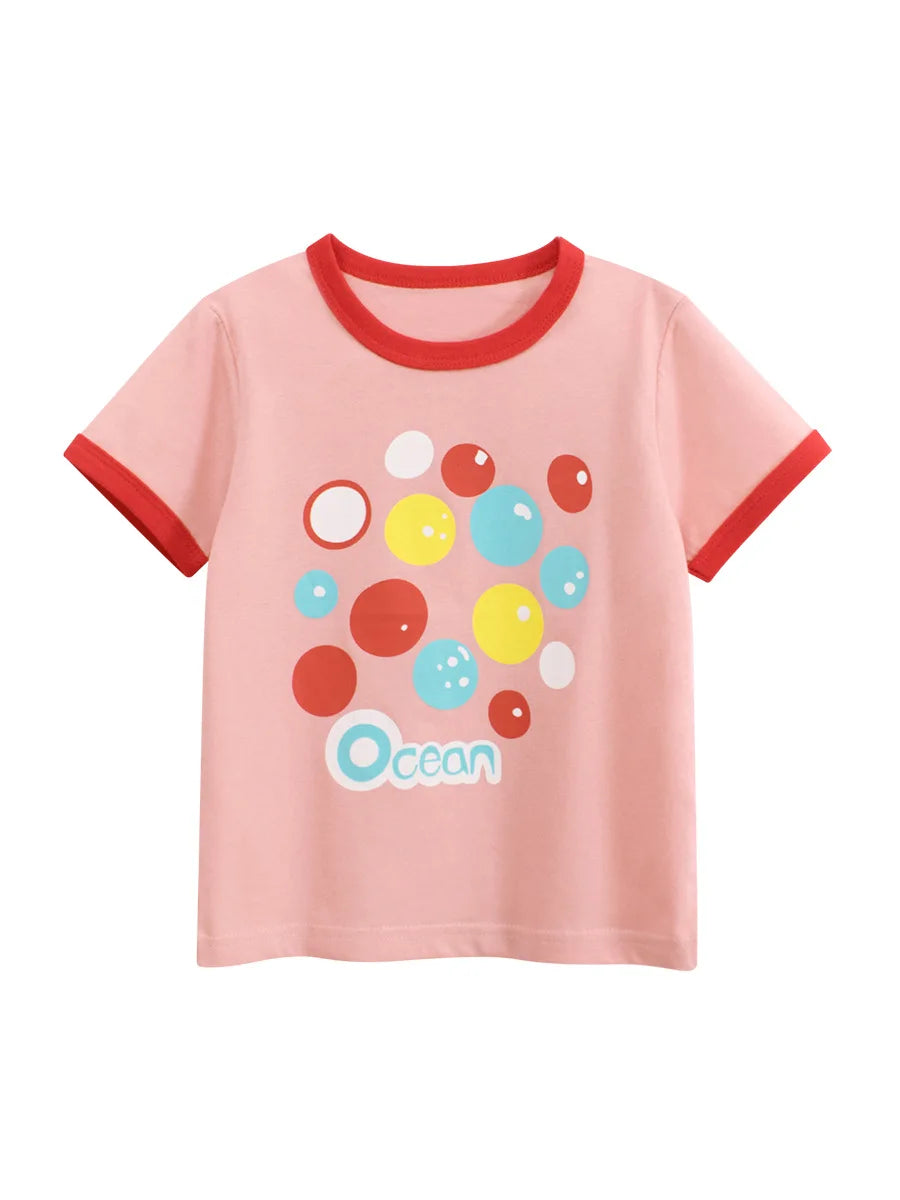 T-shirts Printed Little Girl Top Children Toddler Girl Clothes