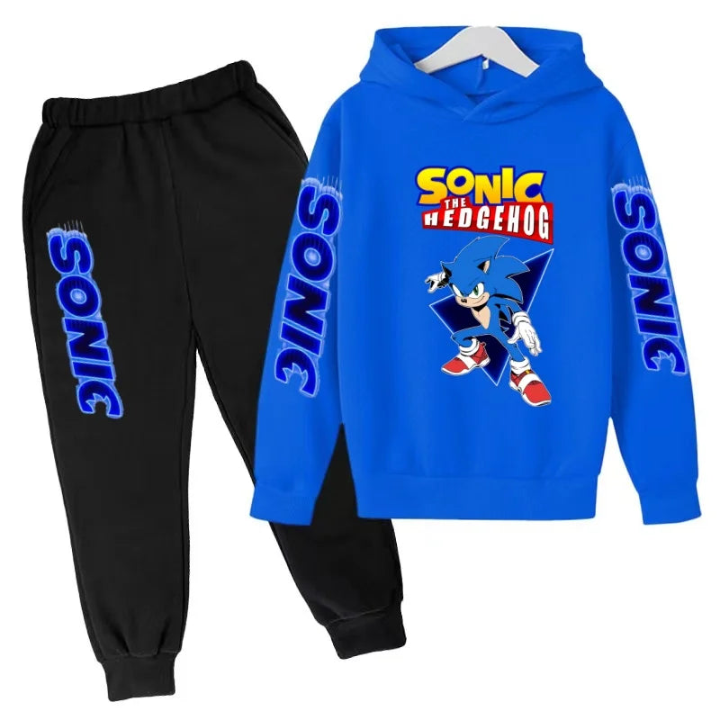 2 PCS Sweatshirt Top Coat+Pants Two-piece set Hoodie Boys