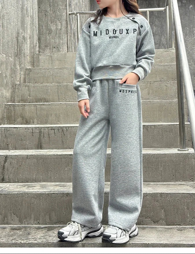 Autumn Spring Children Clothes Suits Kids Long Sleeve Sweatshirt+Loose Pant 2Pcs