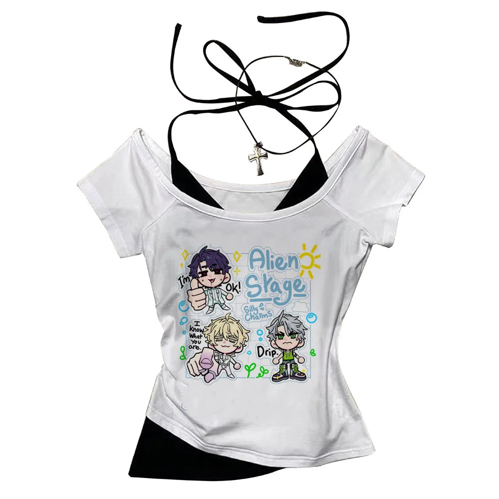 Alien Stage shirt teen Classic Pastel anime kawaii 80s