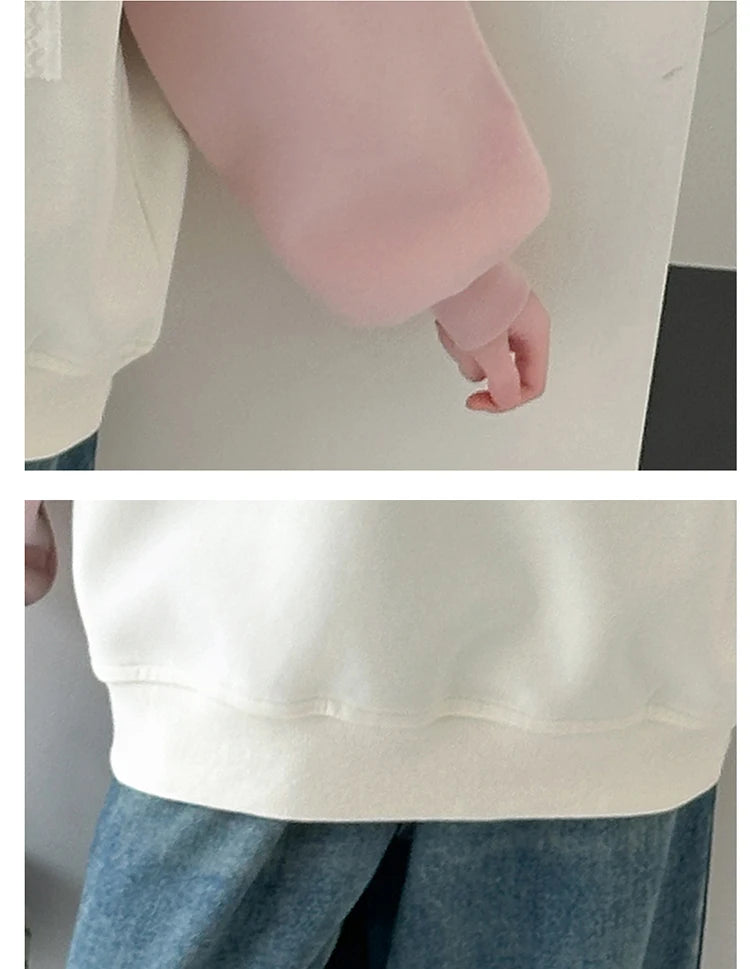 Casual Sweatshirt For Kids Girls Loose Pullover Kids O-neck Tops Coat