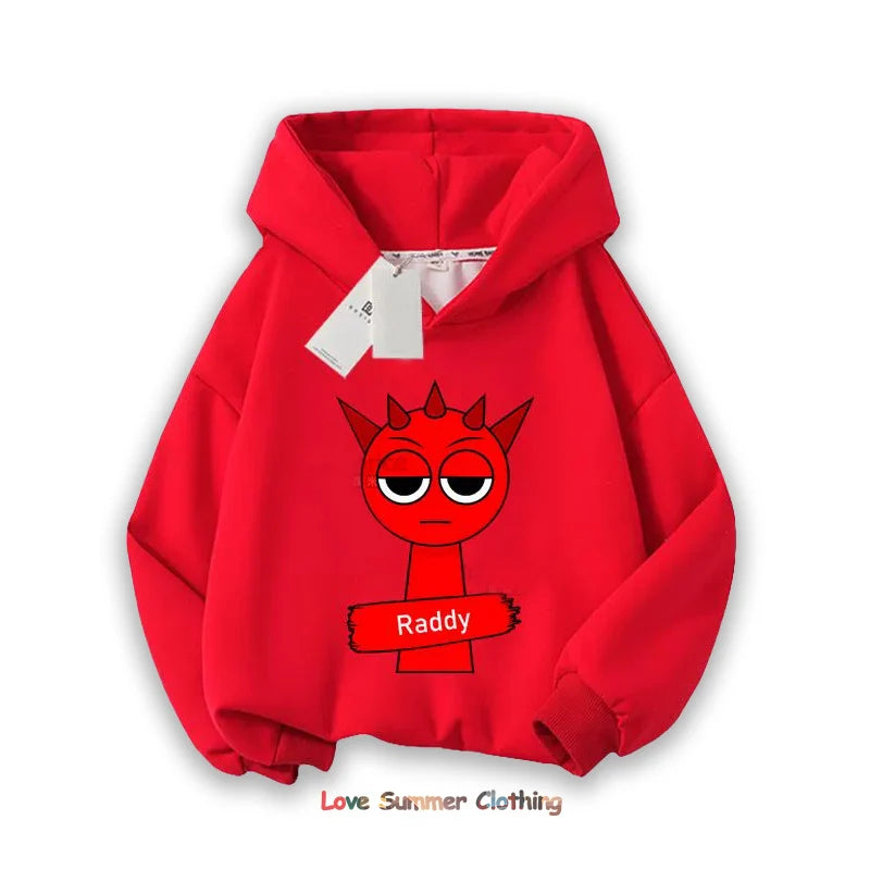 Sprunki Thick Hoodie Sweatshirt Boys