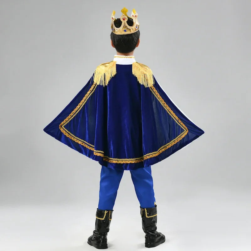 7 Pieces Boys King Carnival Costume Medieval