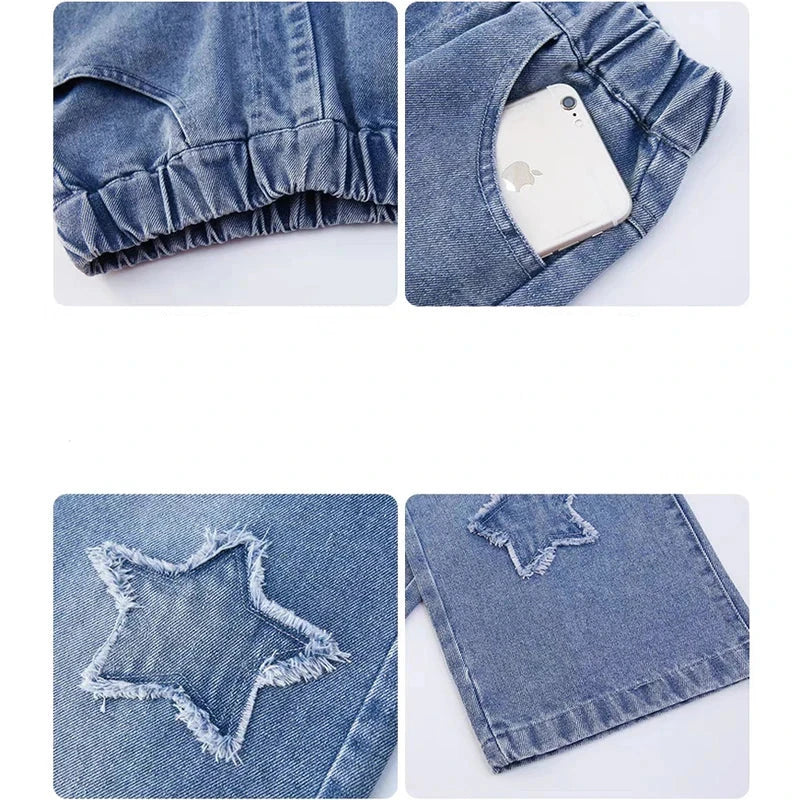 Teen Girls Casual Denim Pants
