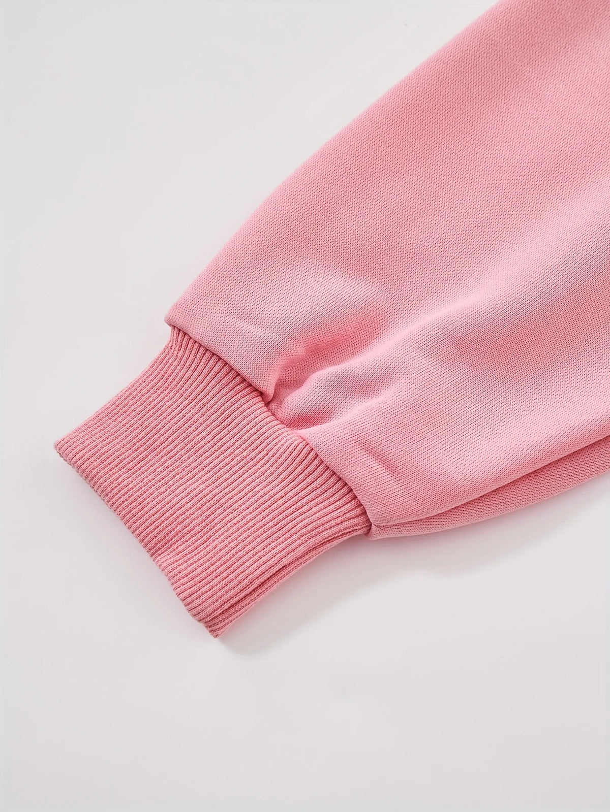 2 pcs Girls' Pink Hoodie + Black Denim Pants