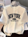 Women’s Casual Crew Neck T-Shirt Retro New York