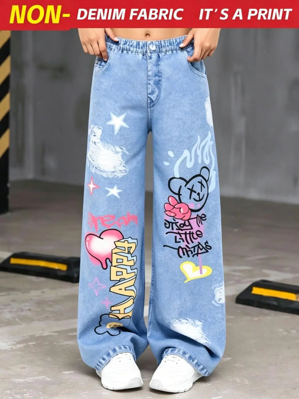 Girls' Casual Pants Y2K Style Digital Print