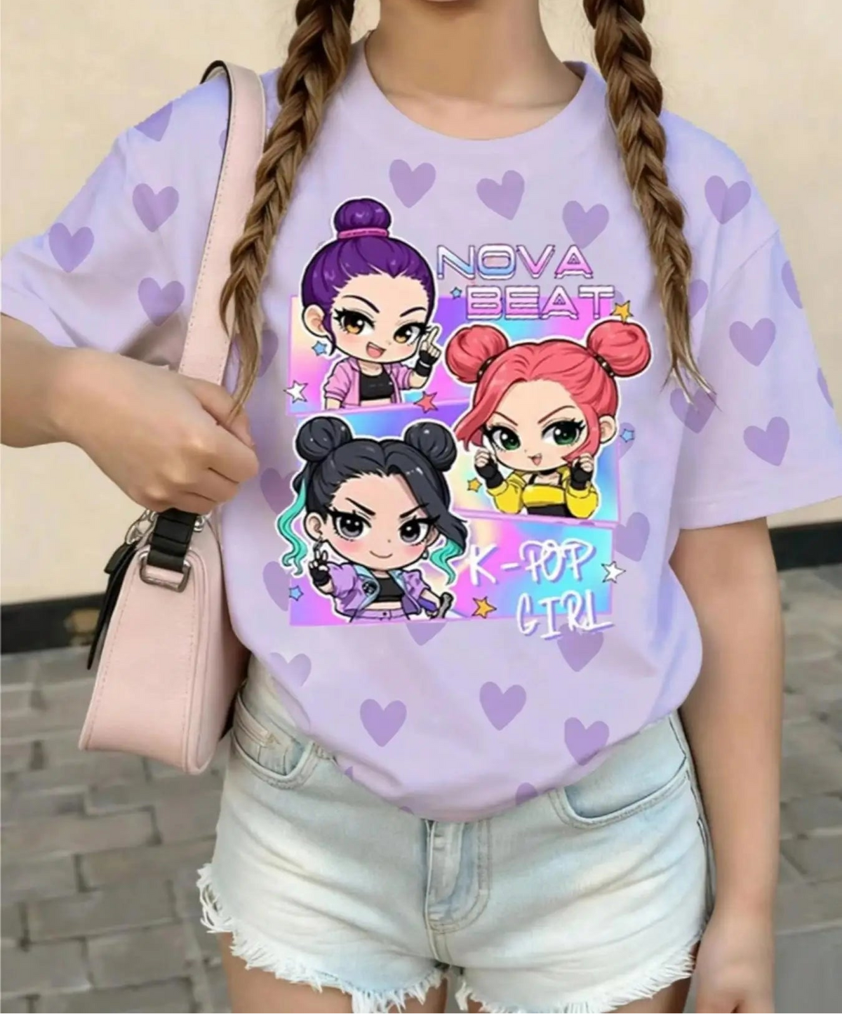 Girls K-Pop Graphic T-Shirt