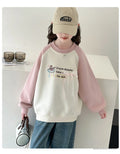 Casual Sweatshirt For Kids Girls Loose Pullover Kids O-neck Tops Coat