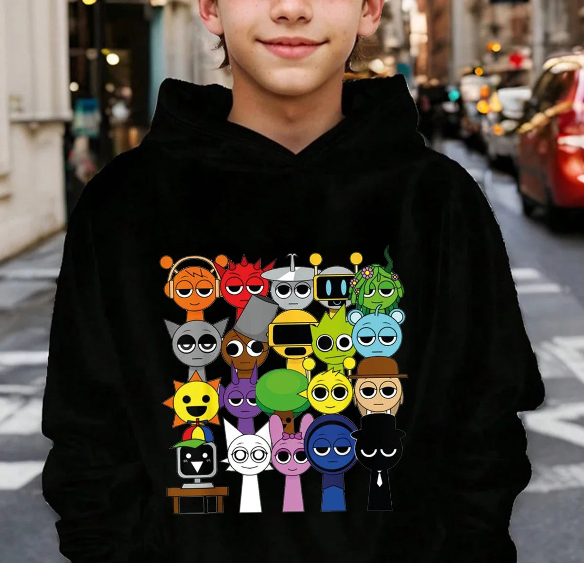 New Sprunki Cartoon Kids Hoodie Game Incredibox Sweatshirts Boys