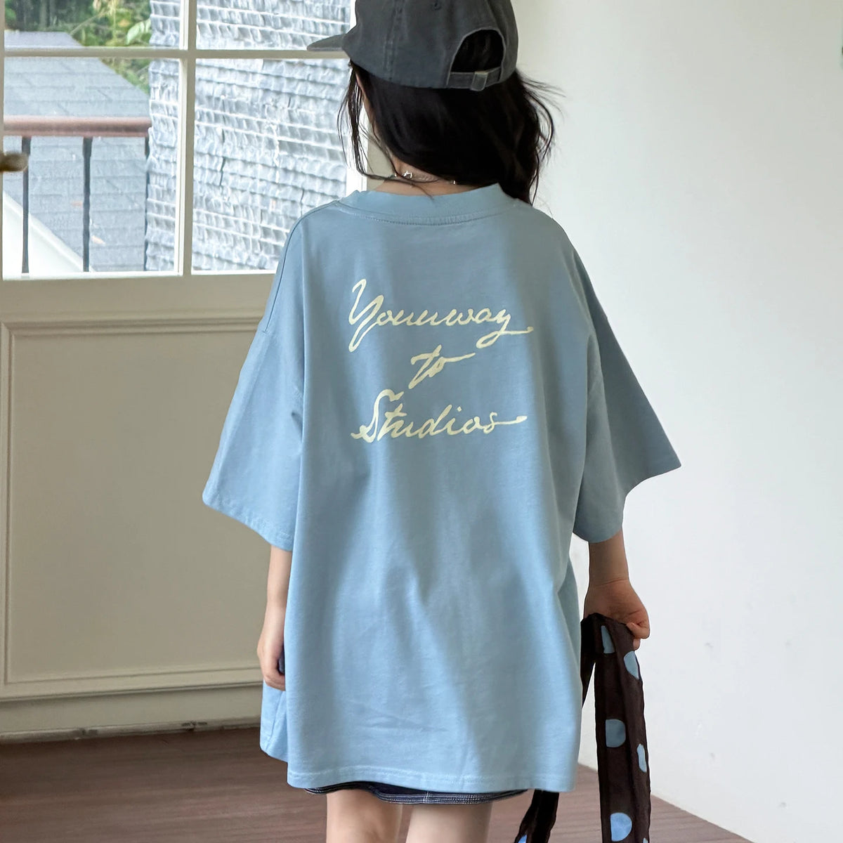 Girls' Short Sleeve T-Shirt for Middle School Students
