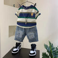 T-Shirts Denim Shorts 2 Pieces