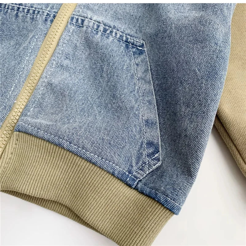 Boys Jeans Jackets Children Clothes Kids Casual Zipper