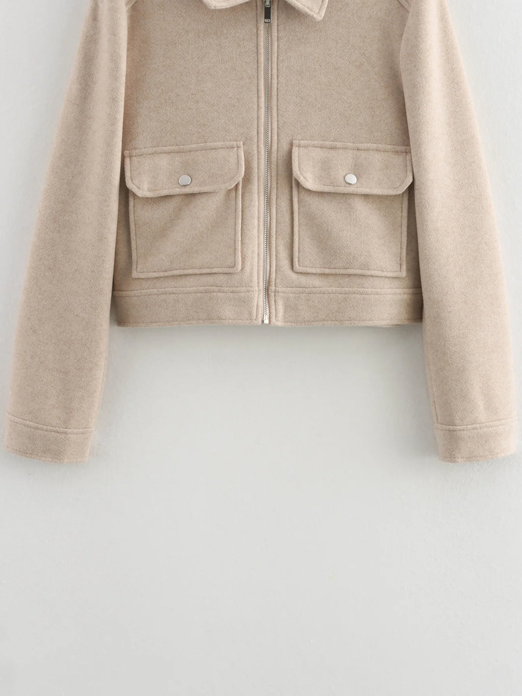 Women's Zipper Jacket Coat New Winter Long Sleeve Pocket Outerwear Coat Short Street Elegant Women's Jacket