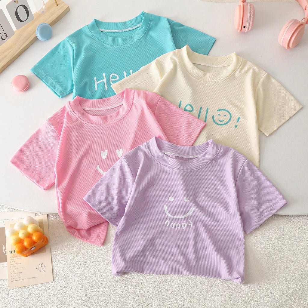 Cute T-shirt  Casual Soft Tops