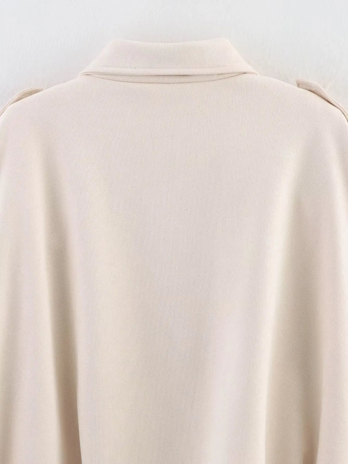 Women Suede Textured Jacket Long Sleeve Lapel Collar Loose Coats Casual Female Outerwear Chic Tops