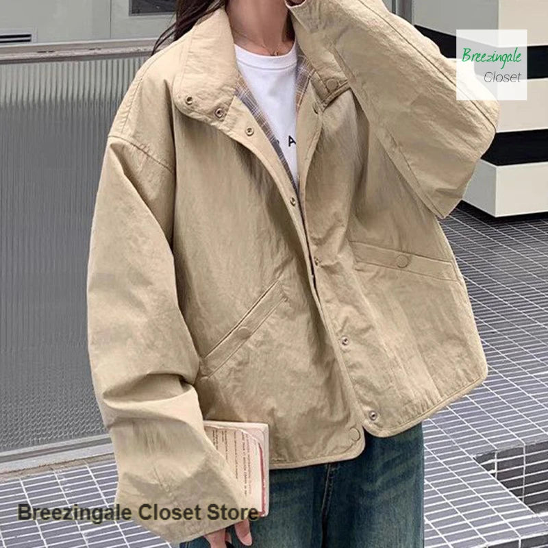 short two-sided coat women's spring and autumn new fashion