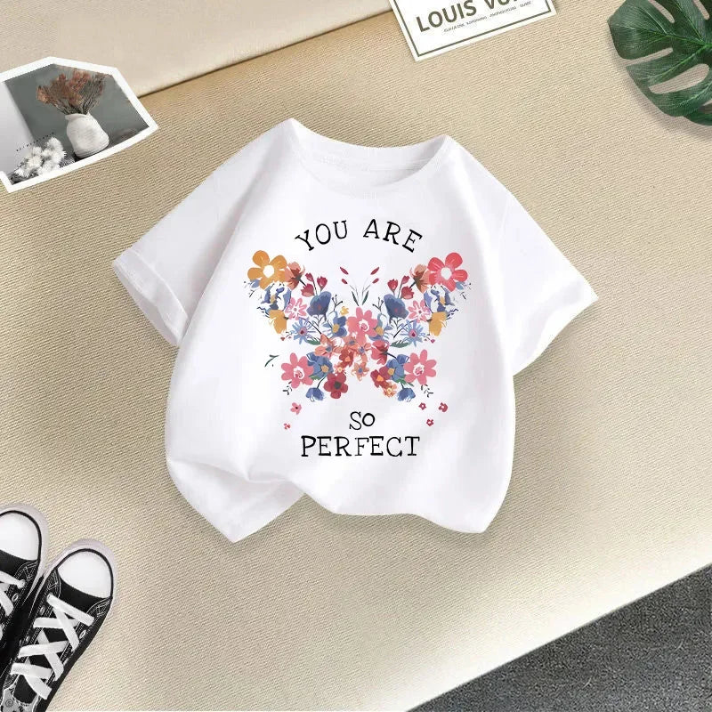 Girls Short Sleeve T-shirt Summer New Children's Top Loose Fashion