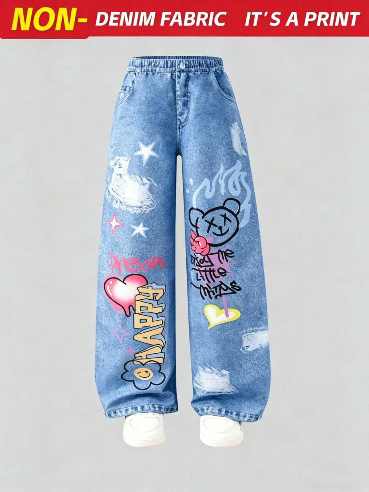 Girls' Casual Pants Y2K Style Digital Print