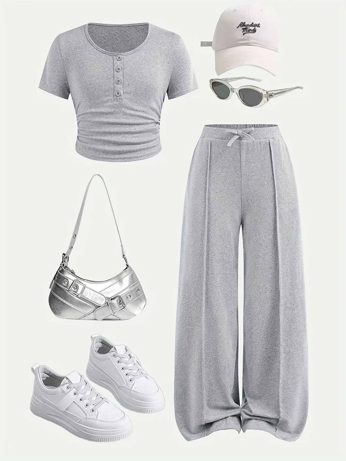 Summer Outfit for Girls, Casual  T-Shirt , 2-Piece Set Suitable for Girls