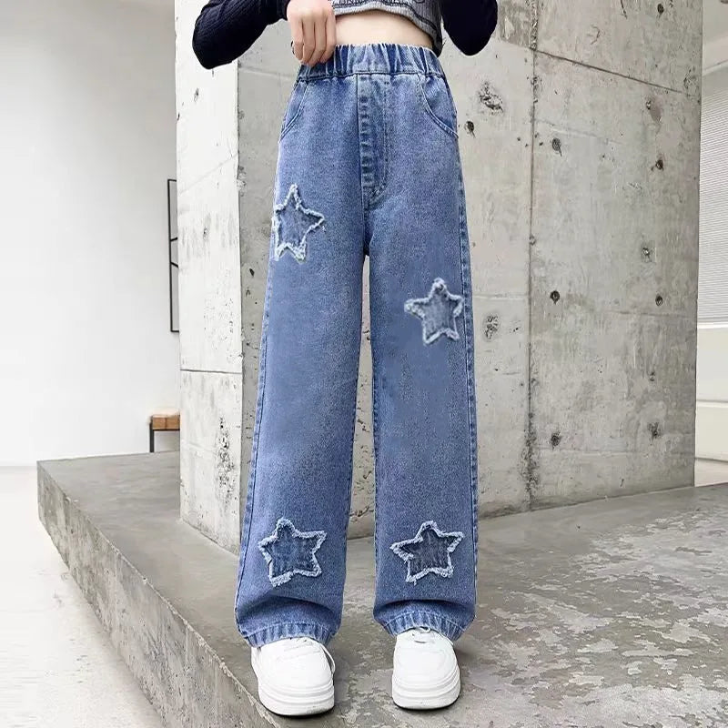 Teen Girls Casual Denim Pants