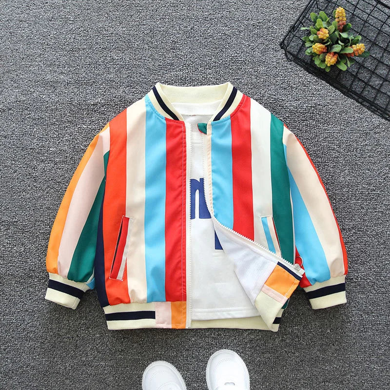Boys Jackets Spring 2025 Autumn Outerwear for Kids Children Casual Cardigan Toddler Trench Coats Baby Outfits Clothes